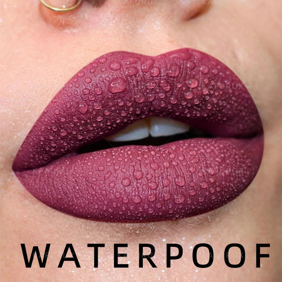 KAFURUX 9-Color Matte Lipstick & Lip Liner Pen | Velvet Finish