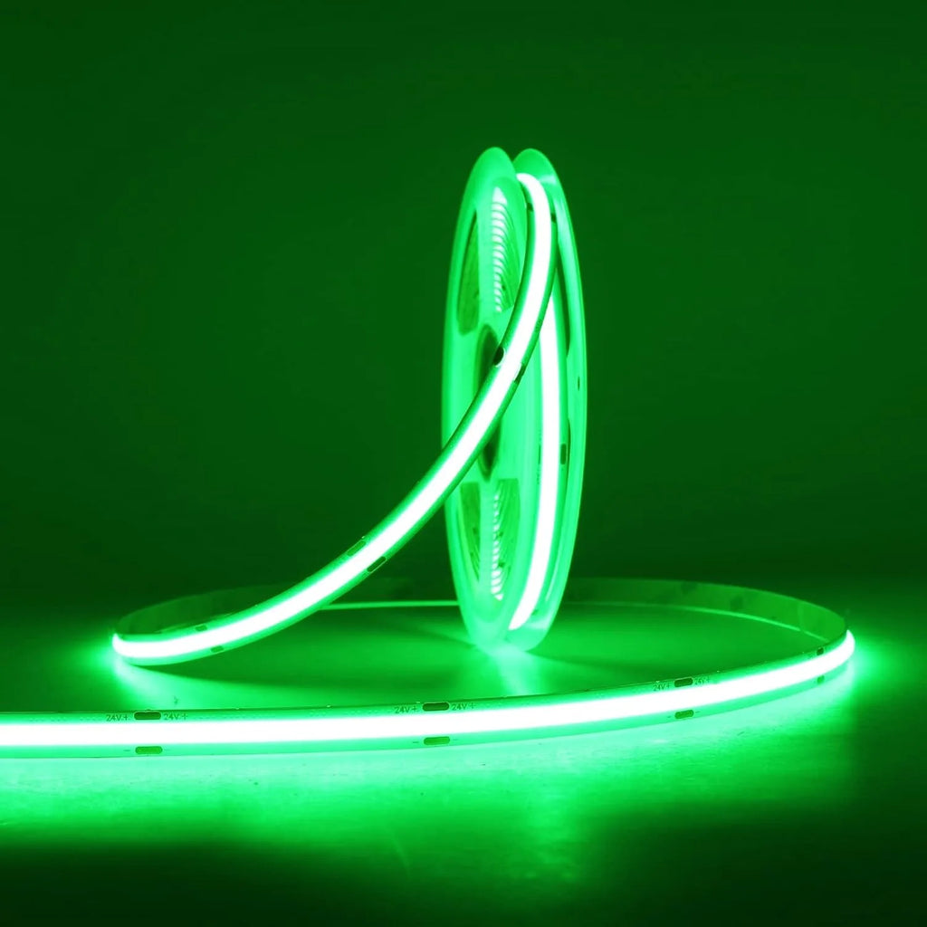 DC 12V 24V 8MM COB LED Light Strip Room Decoration 320LEDs/m Led Tape High Density Flexible 3000K 3500K 4000K 6000K Oasis Select Green 12V 0.5m