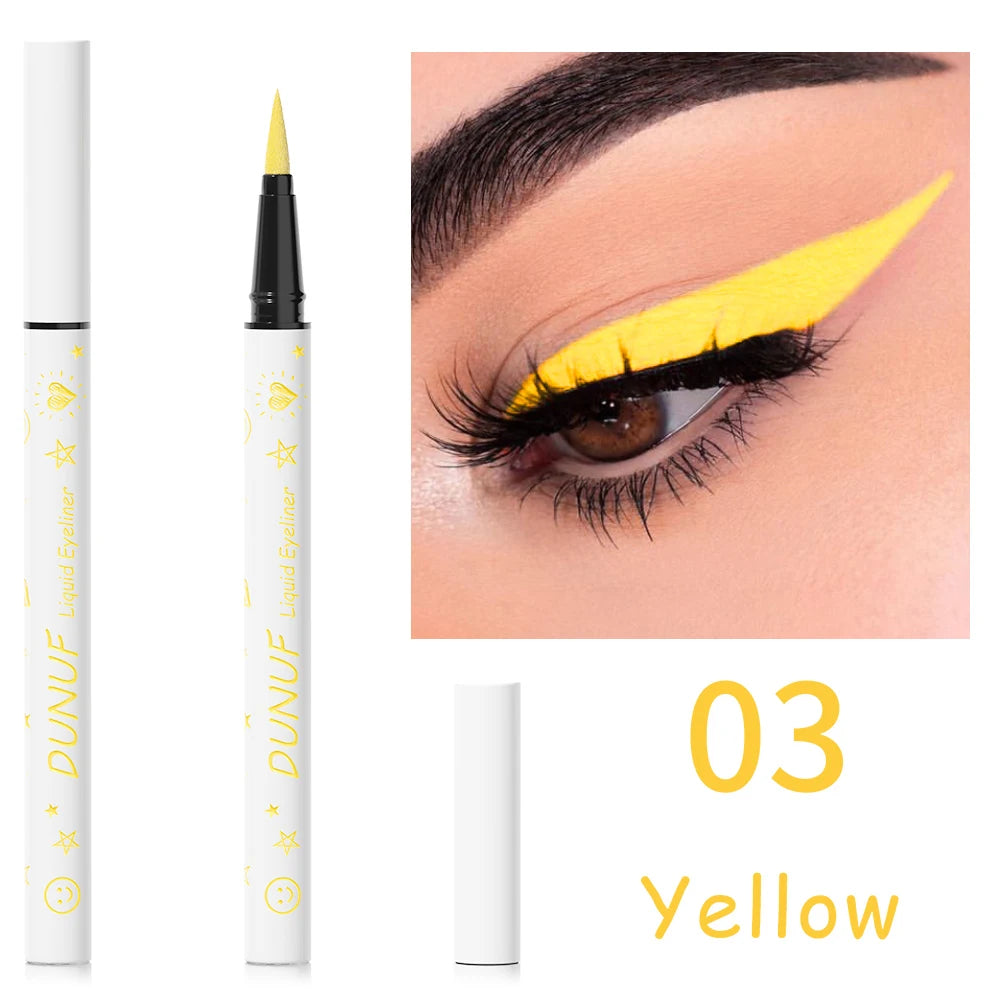 DUNUF 1 Pcs Long Lasting Eyeliner Ultra-fine Smooth Quick Dry Liquid Eyeliner Waterproof, Sweat-resistant and Beginner Friendly Oasis Select 03 Full Size