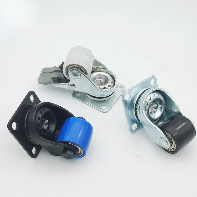 1.25inch 4 Pcs Silent Multipurpose Furniture Linear Wheel Small Wheel Castors for Workbench Shopping Carts Shelves Table Chair Oasis Select