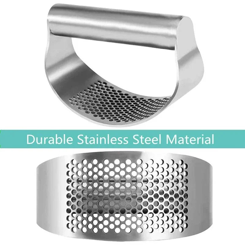 Upgraded Stainless Steel Garlic Press Squeezer Manual Garlic Ginger Rocker Crusher Garlic Cutting Mince Tools Kitchen Gadgets Oasis Select