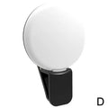 Mobile Phone LED Selfie Ring Light Portable Mini Durable Practical Three Stop Dimming Circle Photography Clip Fill Light Oasis Select black