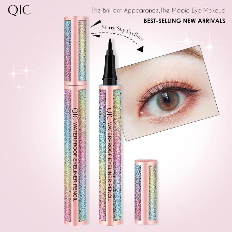 QIC Starry Sky Black Eyeliner Pencil – Waterproof & Smudge-Proof