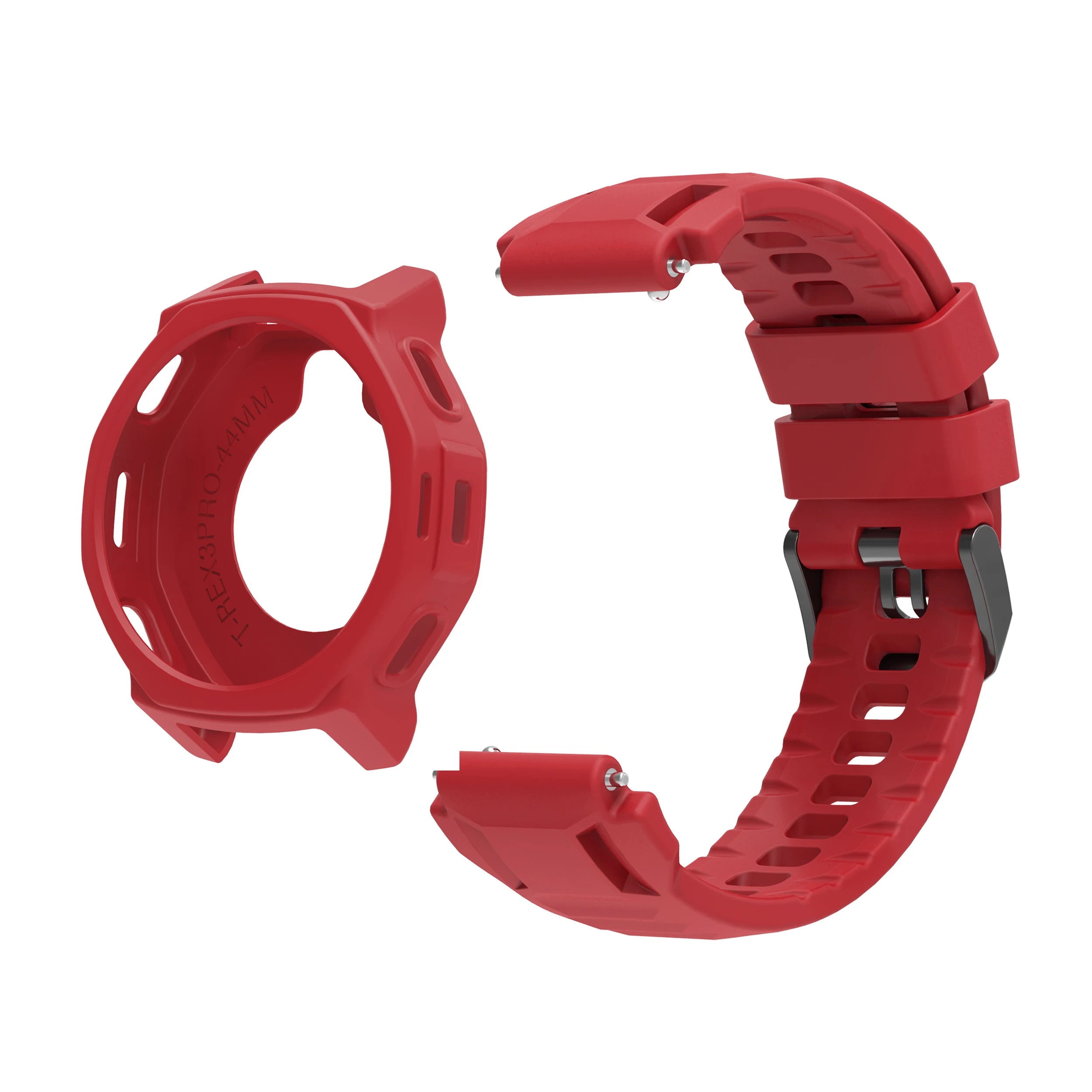 Amazfit T-Rex 3 Pro 44mm Silicone Strap & Protective Case Smartwatch Band & Case Oasis Select Red