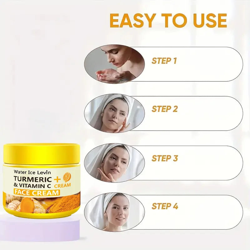 Turmeric Vitamin C Anti-Aging Cream Moisturizing Anti-Wrinkle Collagen Hyaluronic Acid Cream Skin Care Cosmetics 50g Oasis Select