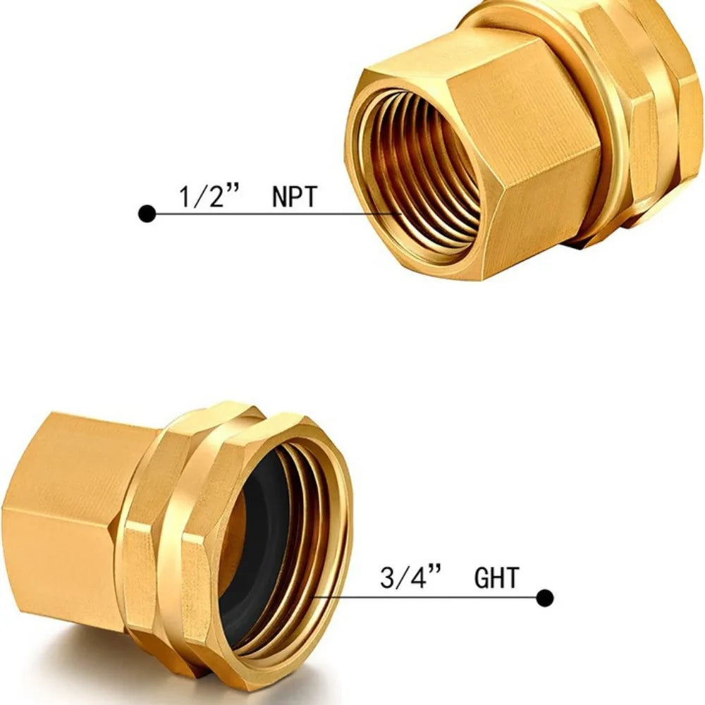 Garden Hose Repair Connector with Clamps, Fit for 3/4''GHTor 1/2"NPT Garden Hose Fitting (USA Standard) Oasis Select