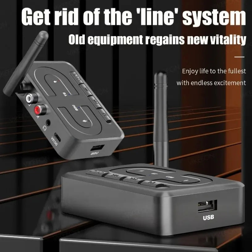 Bluetooth 6.0 Audio Receiver 3.5mm AUX RCA With Mic HIFI Stereo Wireless Adapter Support USB U-Disk For Car Speaker Amp Oasis Select