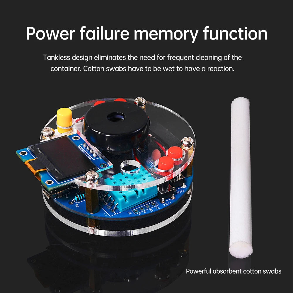 OLED Display Temperature And Humidity Spray Circuit Board USB Atomizing Electronic Diy Kit Manufacturing Welding Practice Parts Oasis Select