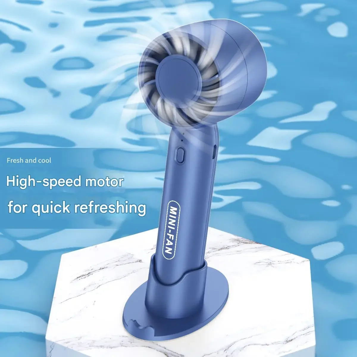 Mini USB Handheld Fan Portable Rechargeable Small Desk Fan for Students Office Travel Personal Cooling Breeze Quiet 3 Speed Oasis Select