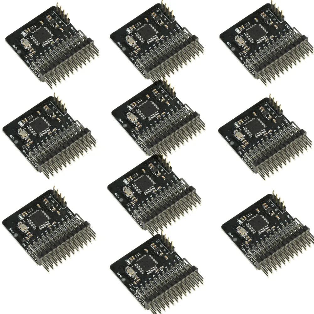 CRSF ELRS 12 Channel PWM Adapter Board with 12 PWM Outputs BEC 5V Power Supply for RC Models Oasis Select 10pcs