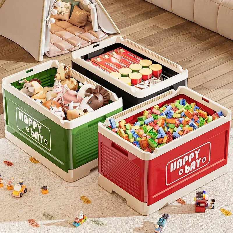 Toy storage box extra large finishing box living room children's building block storage box with lid foldable box Oasis Select