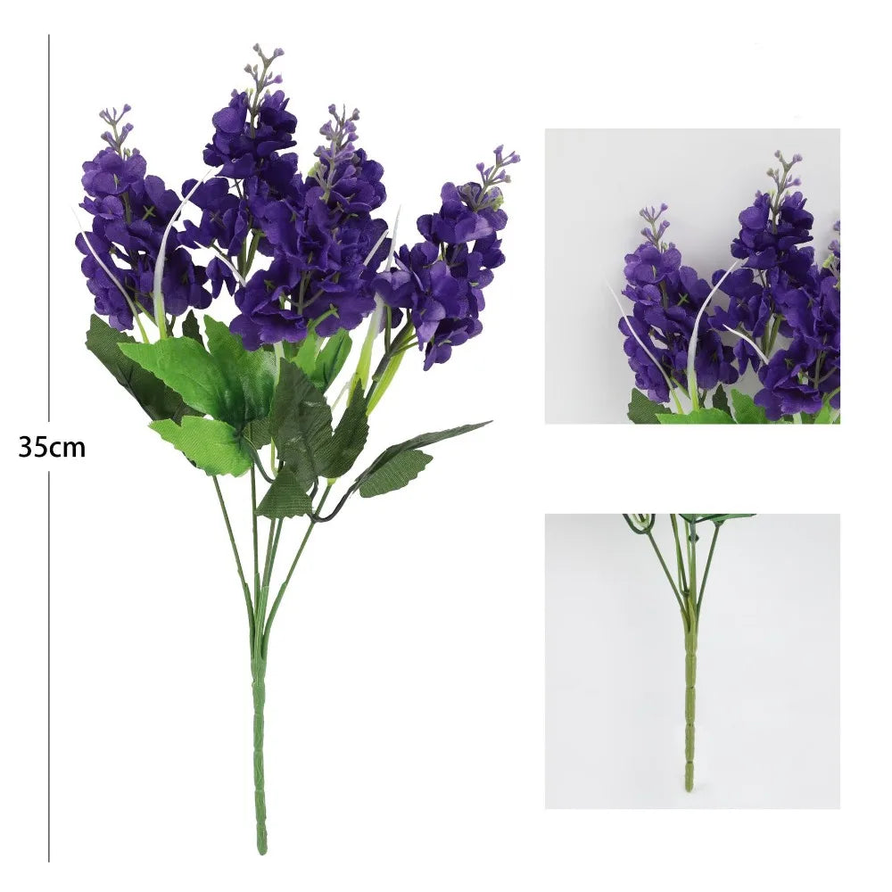 Fashion 35cm Artificial Flower Hyacinth Simulation Flower Arrangement Wisteria Bouquet Home Decoration Oasis Select Dark Purple