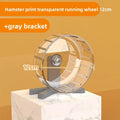 Hamster Exercise Wheel with Stand Large Running Wheel for Syrian Hamsters & Gerbils Pet Toy Cage Accessory Oasis Select Gray