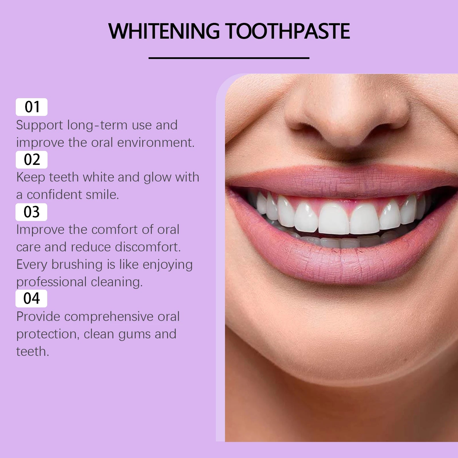 Purple Hydroxyapatite Whitening Toothpaste Removal Plaque Stain Dental Bleaching Cleaning Oral Hygiene Fresh Breath Toothpaste Oasis Select