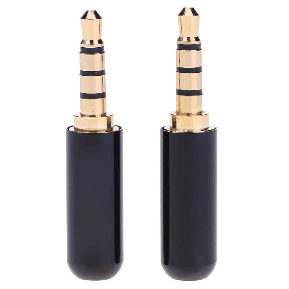 2pcs 3.5mm 1/8in TRRS 4-Pole Male Plug Adapter Headphone DIY Connectors Oasis Select China Mainland