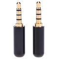 2pcs 3.5mm 1/8in TRRS 4-Pole Male Plug Adapter Headphone DIY Connectors Oasis Select China Mainland