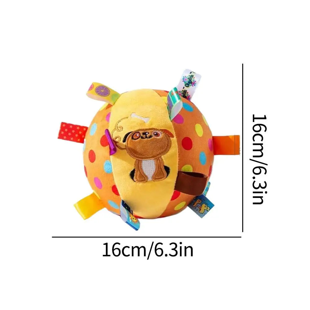 Interactive Plush Bell Ball Toy for Dogs – Chew, Play & Clean Dog Chew Ball Toy Oasis Select