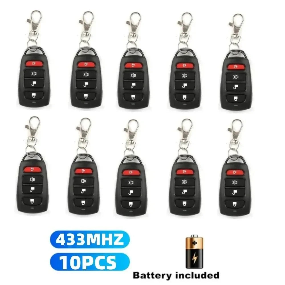 10/5pcs Wireless RF 433mhz Remote Control Copy Code Garage Door Gate Duplicator 433 Mhz Key Remote Opener Oasis Select 10PCS Lock Key