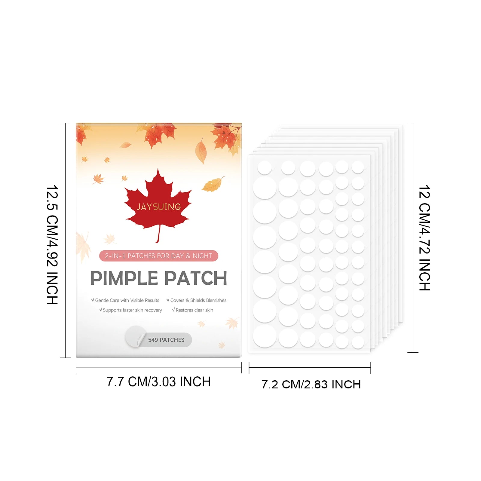 Hydrocolloid Acne Patches – 549 Invisible Pimple Spot Stickers Acne Spot Patches Oasis Select 549patches Boxed