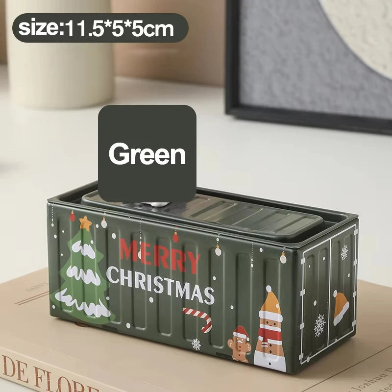 Iron Storage Box Retro Industrial Style Metal Miniature Container Model Decorative Storage Box Creative Model Display Piece Oasis Select Green