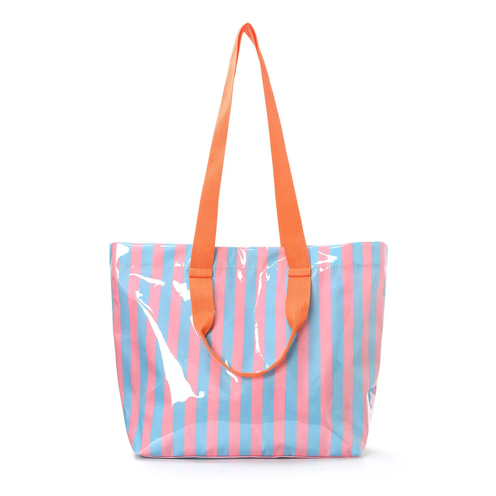 1pcs Women's Striped Handbag Travel Bag Portable Shoulder Bag Shoulder Storage Bag Is An Ideal Clothing Accessory Oasis Select Blue Pink