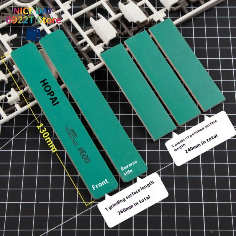 6Pcs MS-E400-1500 Semi-rigid Sanding Sticks Plastic Model Polishing Rod For DIY Assembling Model Build Tools@#X Oasis Select