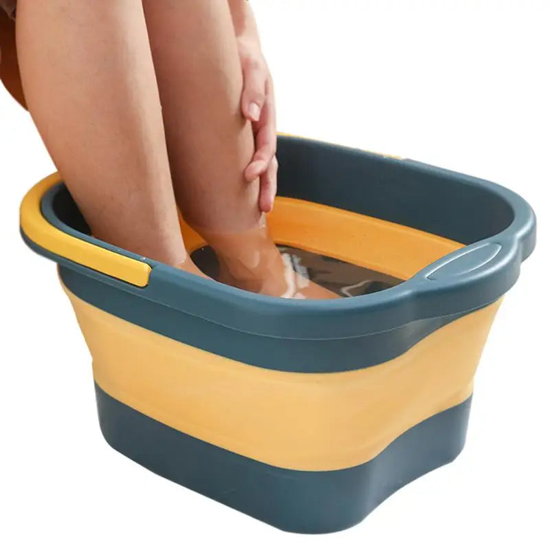 Folding Foot Bathtub Foot Soak Bath Tub With Massaging Rollers Stress Relief Foot Spa For Family Pedicure Soaking Tired Feet Oasis Select