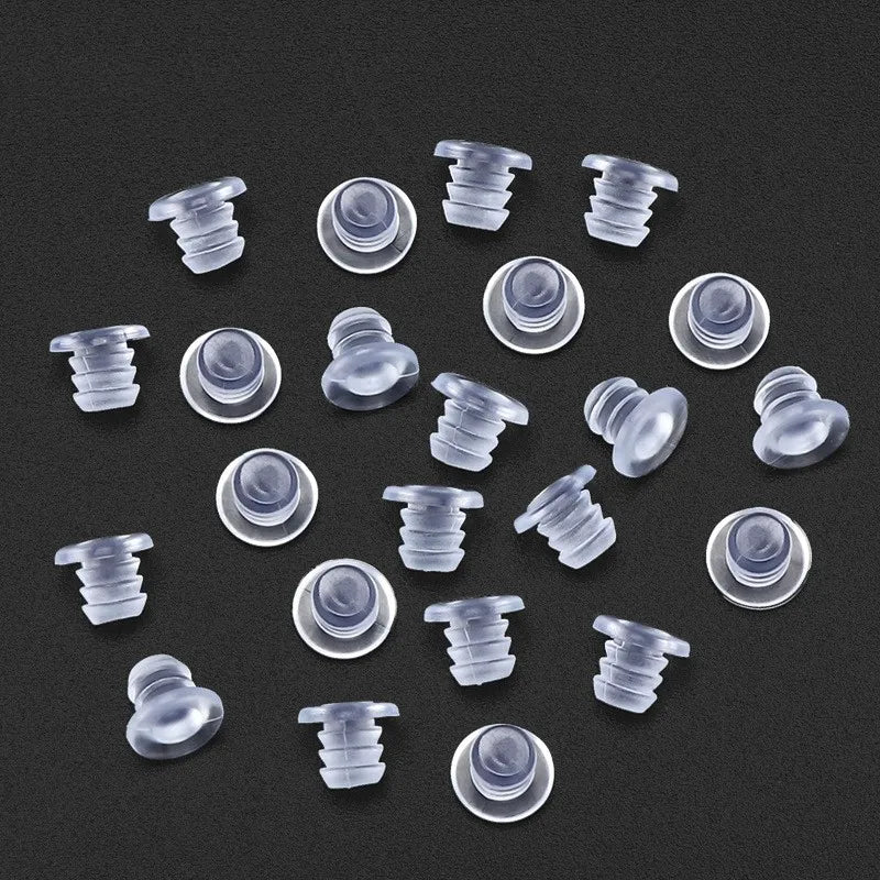 20pcs Transparent Rubber Screws Hole Plugs Anti collision Embedded Cabinet Door Bumpers Anti-slip Foot Pad Furniture Fasteners Oasis Select
