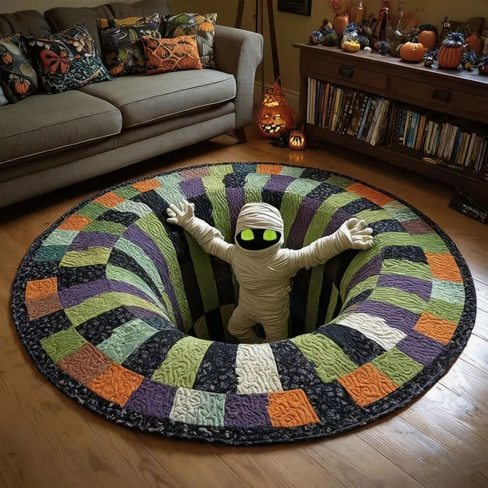 Halloween Optical Illusion Vortex Rug | Non-Slip Door Mat