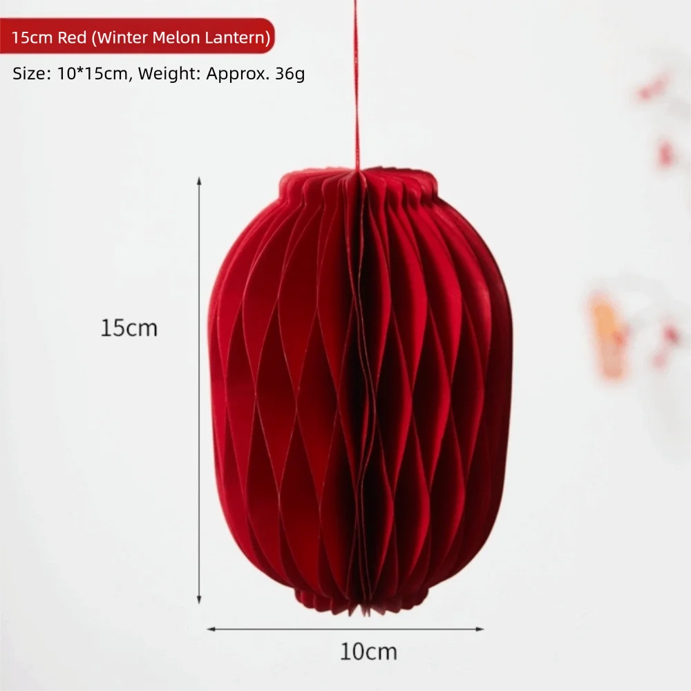 Red Honeycomb Paper Hanging Decoration with Tassel | New Year