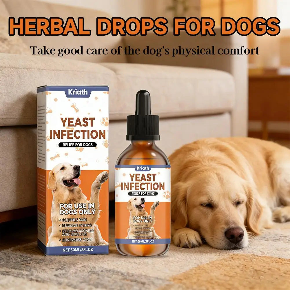 Natural Herbal Drops for Dogs – Yeast, Skin & Ear Relief 60ml