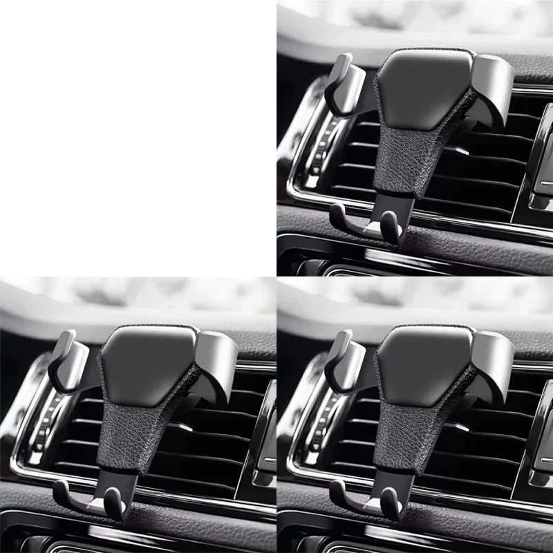 1/2/3/4pcs Car Phone Holder Bracket Gravity Mobile Mount Cellphone Stand Accessories For IPhone For Samsung For Huawei Stand Oasis Select 3pcs black