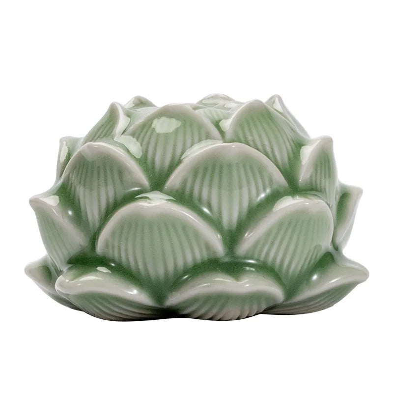 Lotus Incense Holder Incense Tray Tea Pet Tea Table Ornament Incense Burner Ceramic Aromatherapy Burner Incense Plate Chinese Oasis Select
