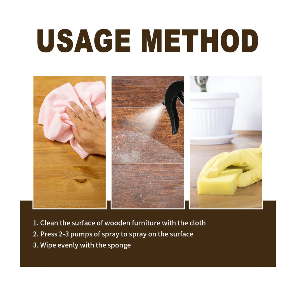 Ouhoe Furniture Polishing Spray Stain Remover Antidry Cracked Floor Polish Furniture Waterproof Scratch Refinishing Multipurpose Oasis Select
