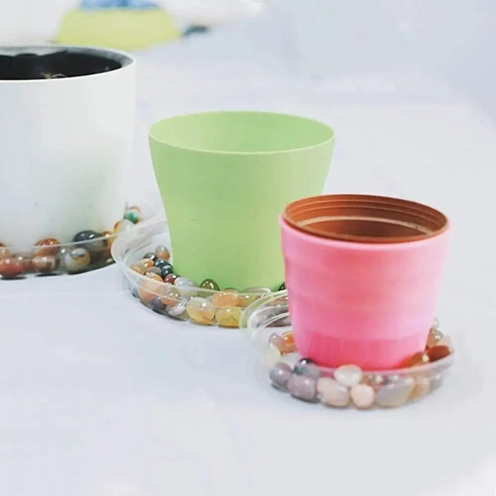 5-Pack Clear Plastic Flower Pot Drip Trays 6/8/10/12 Inch