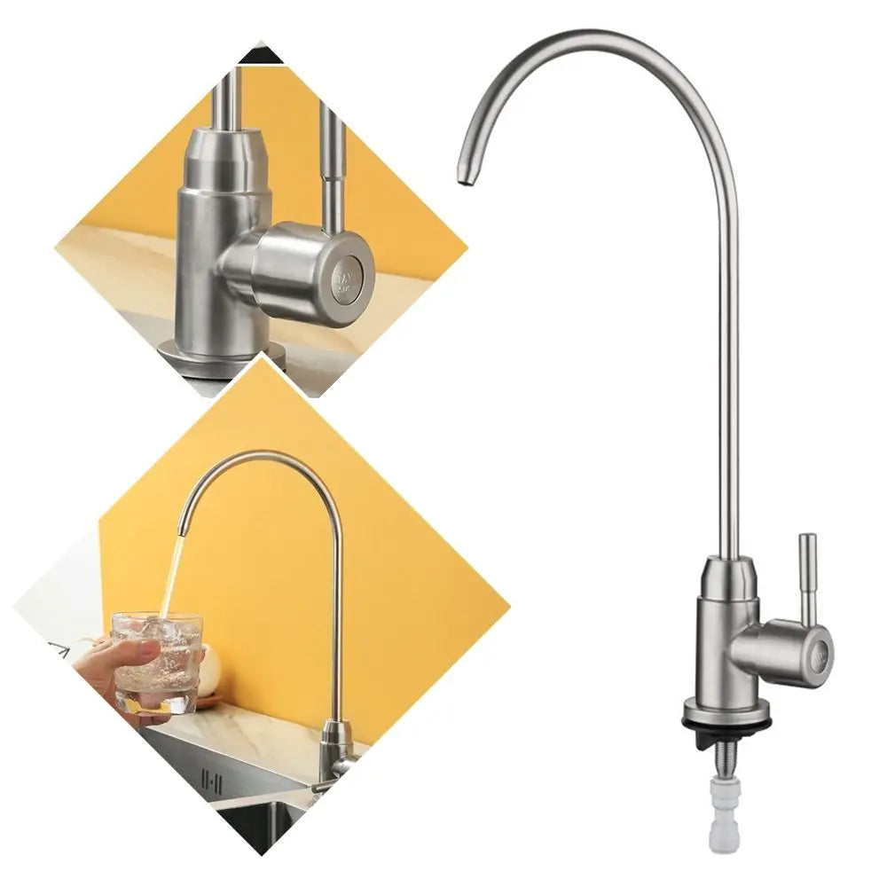 Stainless Steel Water Filter Faucet | 360° Swivel Kitchen Tap
