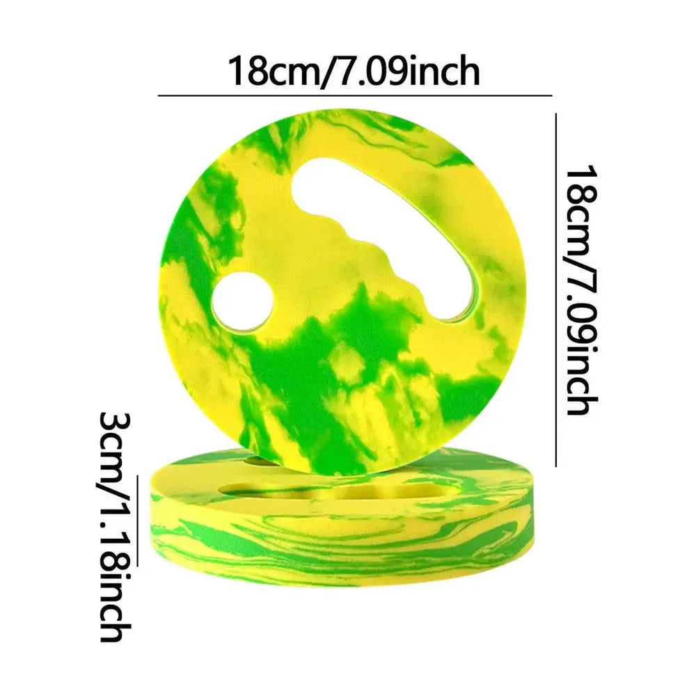Swimming Disc 2Pcs Water Exercise Discs Handheld Lightweight Swimming Board For Adults Kids Water Workouts Beginners Pool Oasis Select Fluorescent Green