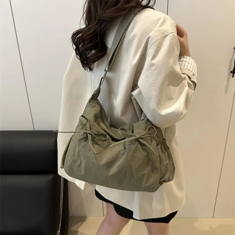 JETTING Women's Pleated Tote Bag | Lightweight Shoulder Crossbody