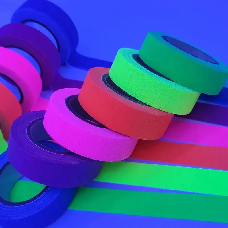 6-Color Neon UV Blacklight Tape Set – Fluorescent Party Tape UV Party Tape Set Oasis Select
