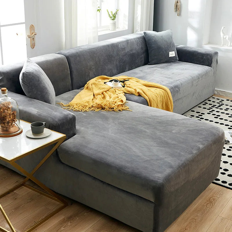 Light Luxury Simple and Modern Sofa Cover Full Coverage Elastic and Anti-slip Universal Nordic Style Sofa Cover Oasis Select Light Gray 3 people 190-230cm