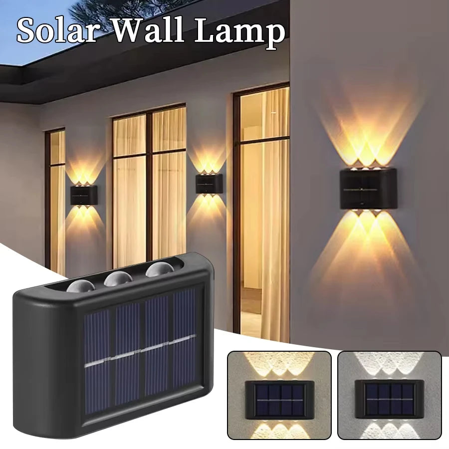 Solar LED Outdoor Wall Light – IP65 Up & Down Garden Lamp