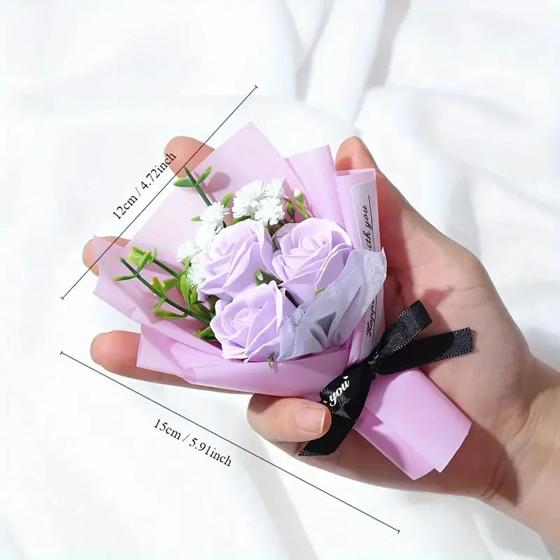 1 Mini Rose Bouquet, with good wishes, Valentine's Day, Mother's Day, Teacher's Day gifts, Artificial roses Oasis Select