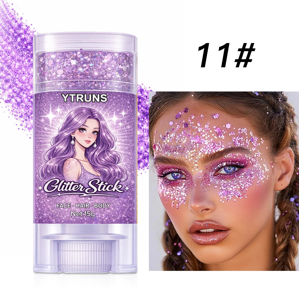 YTRUNS Star Glitter Gel Stick – Face & Body Shimmer 15g