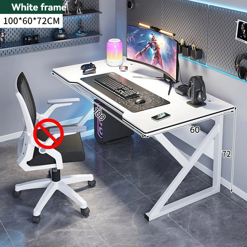 Computer desk, home desk, student learning desk, simple gaming desk, e-sports desk, workbench, office desk Oasis Select White Type B