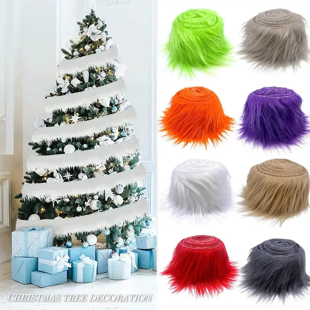 1.5M Faux Fur Ribbon | Fluffy Trim for Sewing & Christmas Decor