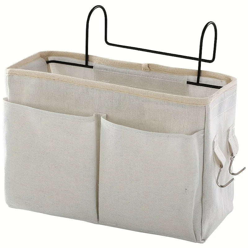 Fabric Wall Storage Organizer Multi Pocket Under Bed Dorm Student Bedroom Office Clothes Storage Sturdy Minimalist Design Oasis Select Beige