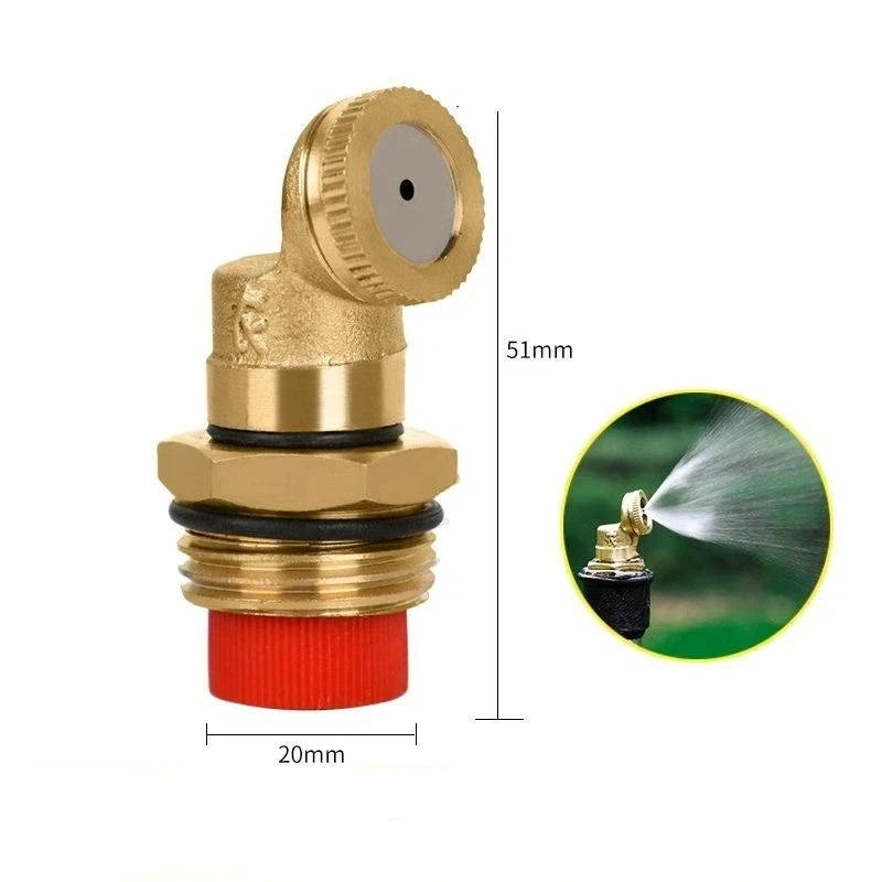 Brass Adjustable Garden Sprinkler Nozzle Set Multi Pattern Water Spray Nozzle For Lawn Irrigation Patio Plant Watering Oasis Select A2