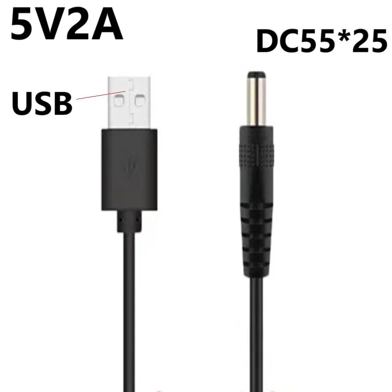 1m 5V 2A USB to DC Power Cable Cord 3.5x1.35mm 5.5x2.1mm 4.0x1.7mm 48x1.7mm Plug DC Port Charging Cable Power Supply Cord Oasis Select 5.5x2.5 mm 1m