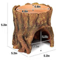 Garden Tree Stump Ornaments Home Garden Pet Lizard Nest Design and Decoration Ornaments Garden Resin Handicrafts Oasis Select Stump ornament