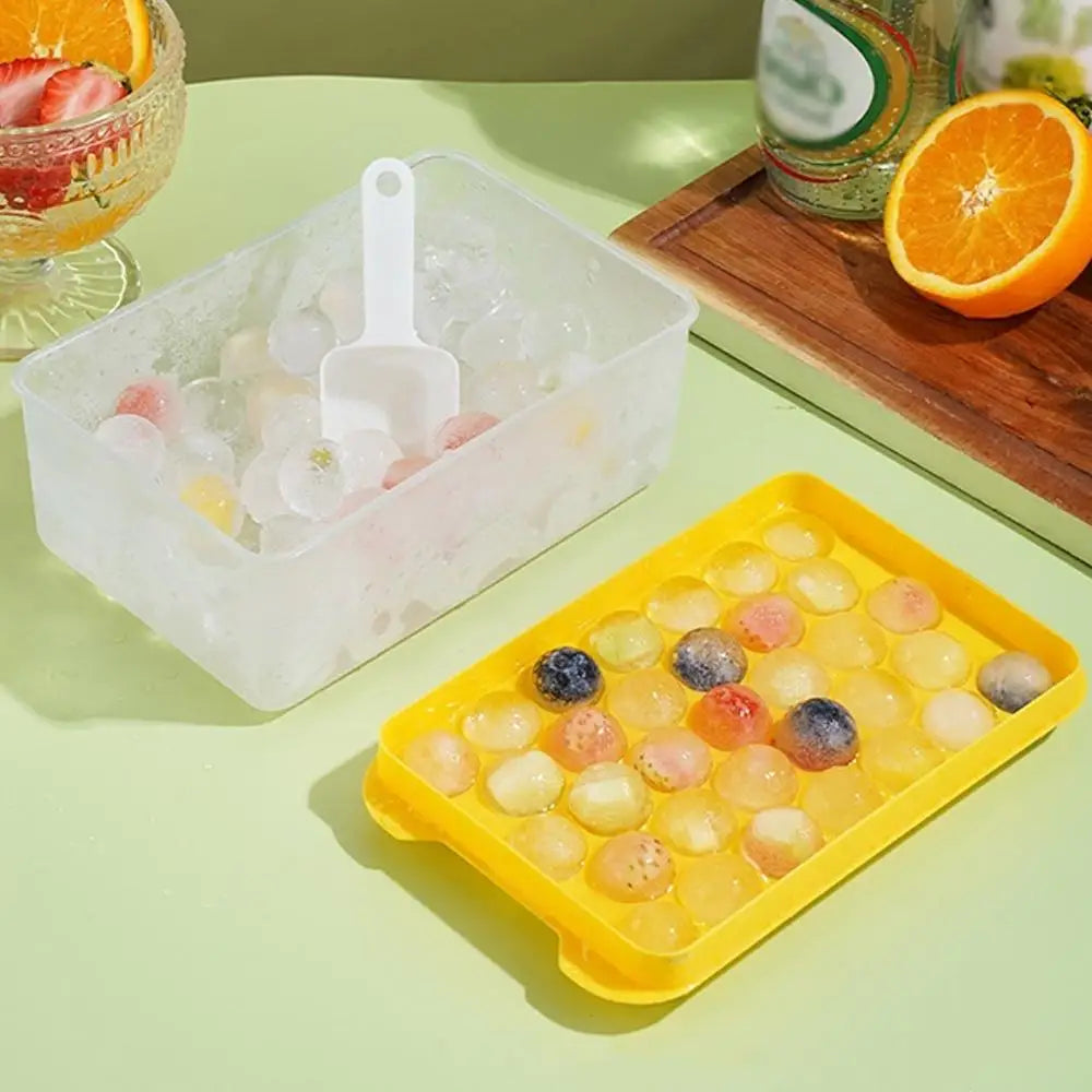 3-Piece Food Grade Ice Cube Tray Set with Storage Container
